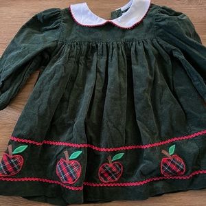 Betti Terrell Green Corduroy Apple Dress